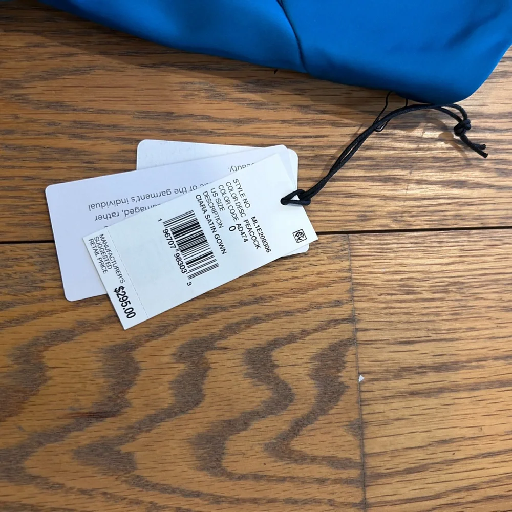 NWT Liv Foster Ciara Satin Long Gown (Size 0) - Picture 9 of 11